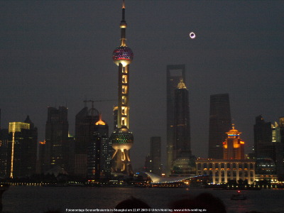 Fotomontage: Sofi ohne Wolken in Shanghai